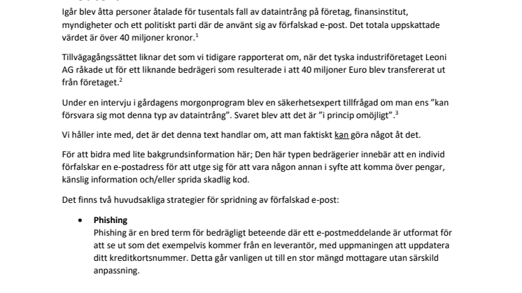 Hur man undviker VD-bedrägerier och förfalskad e-post