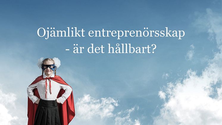 Livesändning med fokus på jämlik finansiering av entreprenörskap