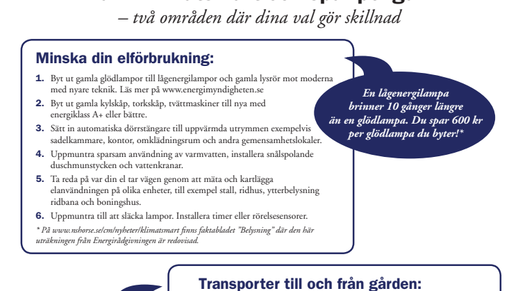 Klimatsmart checklista för hästföretagare