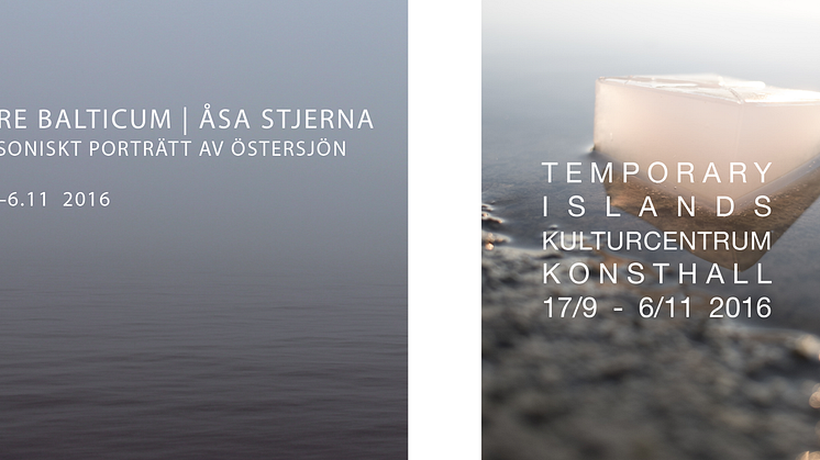 Två nya utställningar öppnar på Kulturcentrum i Ronneby lördagen den 17 september klockan 13.00. Pressvisning 15 den september!