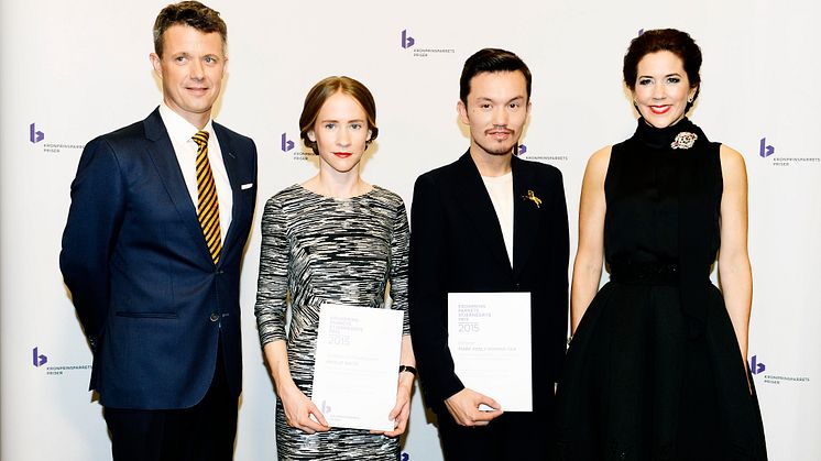Kronprinsparret med de to stjernedrysprismodtagere
