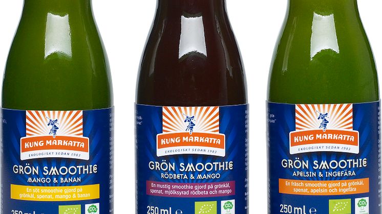 Grönt är skönt! Fyll på vitaminförrådet under hösten med Kung Markattas ekologiska Gröna Smoothies