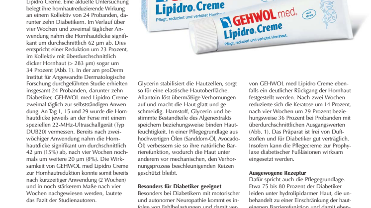 GEHWOL med Lipidro Creme: Für Diabetiker geeignet