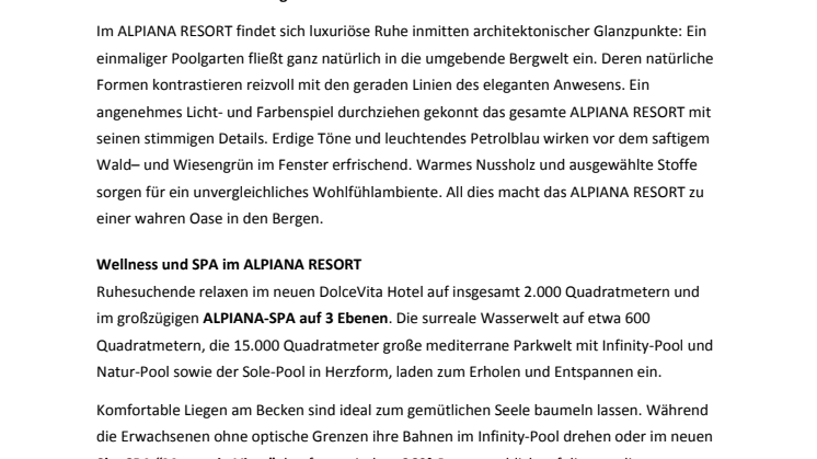 Das ALPIANA RESORT in Völlan bei Meran wird zum DolceVita Hotel