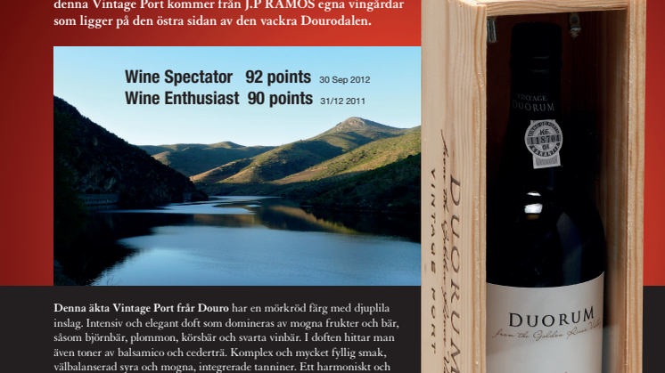 Ingen GOD JUL utan en äkta Duorum Vintage PORT!