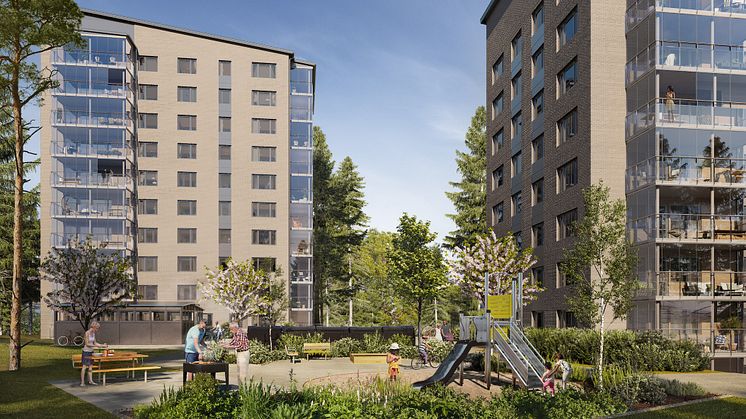 Kommande projekt Riksbyggens Brf Utsikten i Skellefteå.