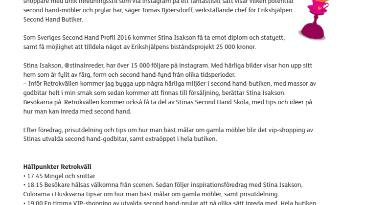 Stina Isakson tar emot pris på retrokväll