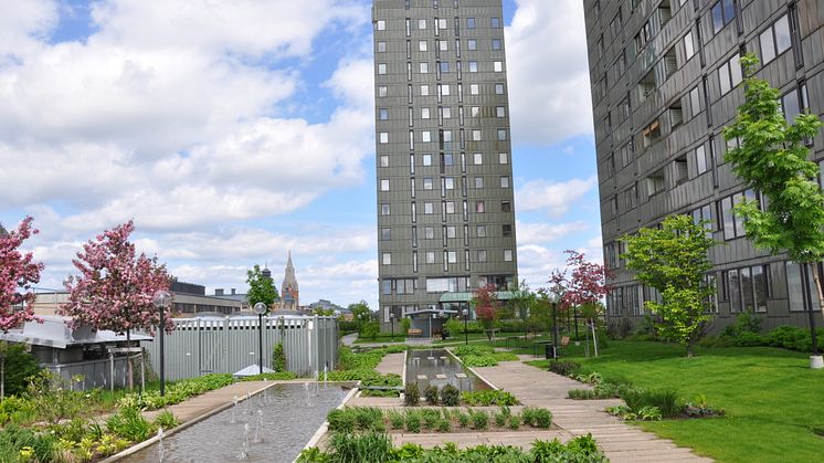 Den fia takterrassen på Krämarhusen centralt i Örebro.