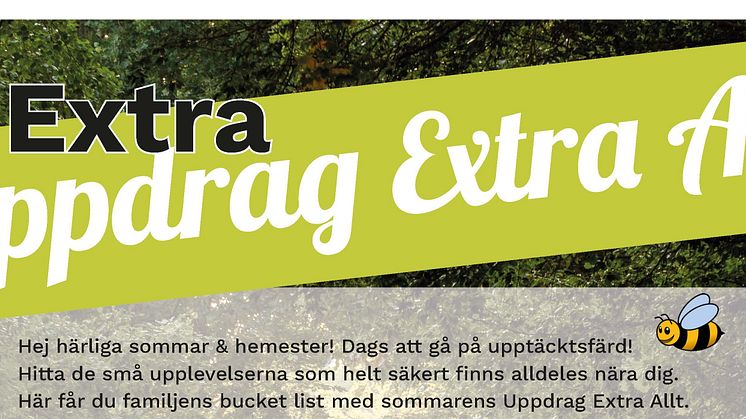 Ett utdrag ur sommarens bucket list med extra allt för familjerna i sommar.