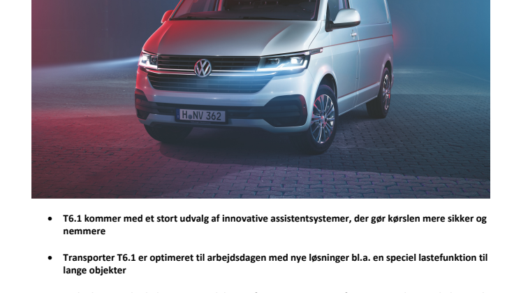 Ny Tranporter 6.1 – optimeret til fremtidens transportbehov