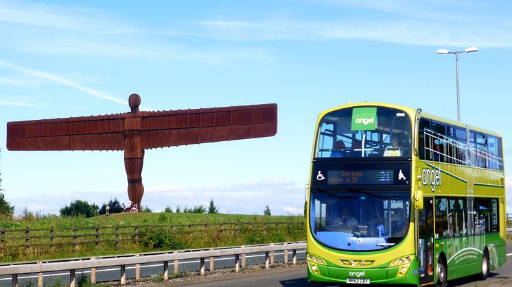 Angel 21 passing the Angel of the North