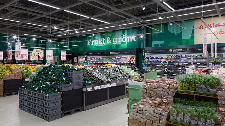 Willys öppnar med sitt senaste koncept för frukt och grönt under tidiga våren.