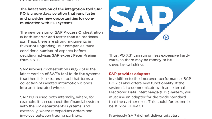 NNIT is ready with SAP's new integration platform 