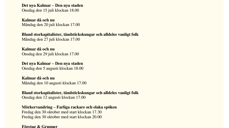 Vandra i Vasakungarnas fotspår. Kalmarvandringar 2015.