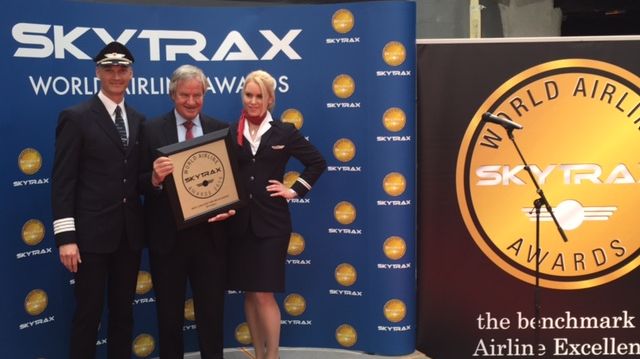 CEO Bjorn Kjos receives SkyTrax Award for "Best Low-Cost Airline in Europe" 