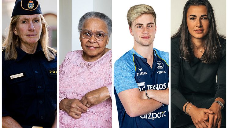 Årets pristagare av Anders Carlbergs minnespris 2024: Carin Götblad, Gloria Ray Karlmark, Truls Möregårdh och Zećira Mušović 