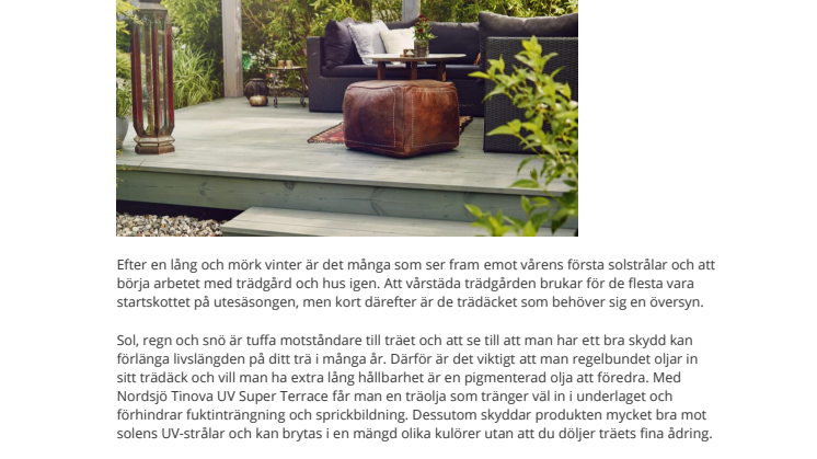 Vårens första solstrålar är här och dags att se över sitt trädäck.pdf