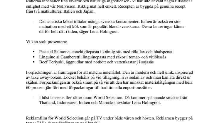 Smaker från världens alla hörn – Findus World Selection