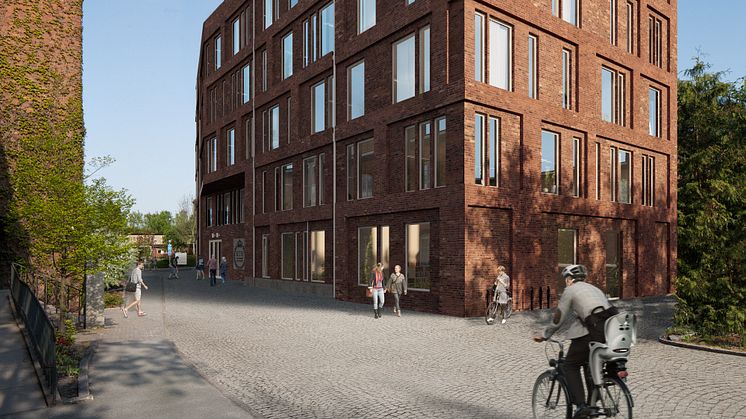 Nybyggnad med park för fler gröna mötesplatser på KTH Campus