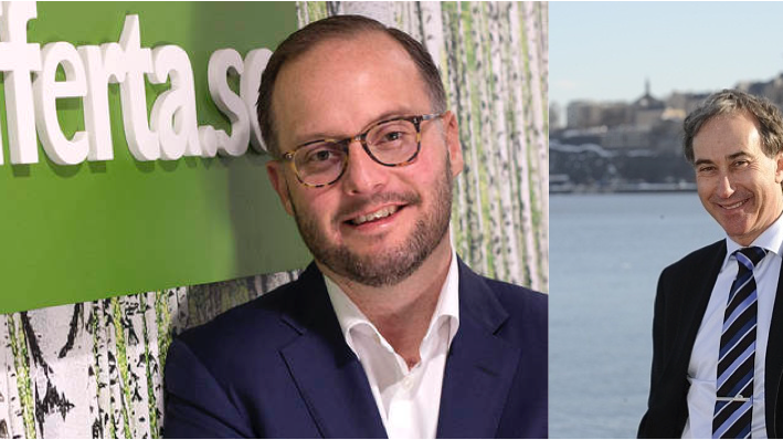 fr. v. Jens Nilsson, vd Offerta och Harry Goldman, vd NyföretagarCentrum