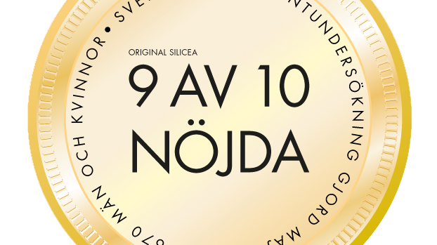 Original Silicea, Svensk konsumentundersökning 9 av 10 nöjda 20150306