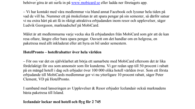 Smarta semesterklipp med MobiCard