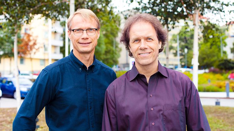 Johan Litsmark och Pär Holmgren, naturskadespecialister på Länförsäkringar, kommer till MellanskogsElmia och talar klimat. FOTO: Länsförsäkringar.