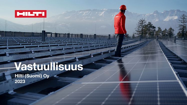 Hilti Suomen vastuullisuusjulkaisun kansikuva