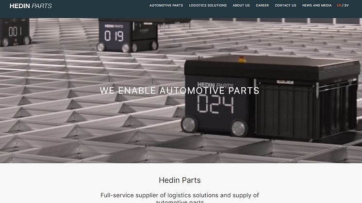 Hedin Parts launches new website. 