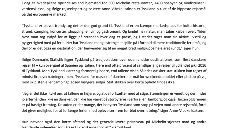 Tyskland storhitter hos danskerne