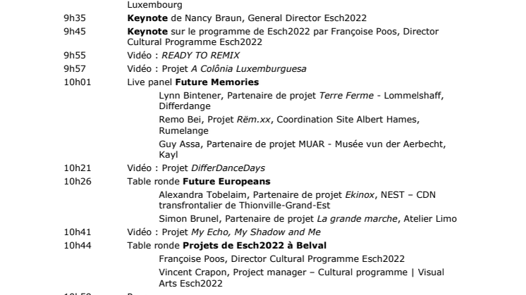 Esch2022_Press Day Agenda FR