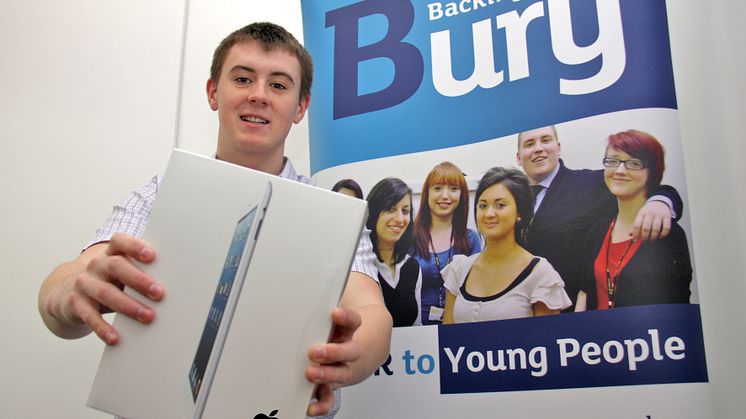 Young apprentice wins iPad with Backing Young Bury
