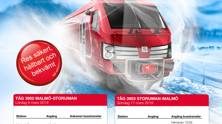 Fjälltåget tidtabell v11