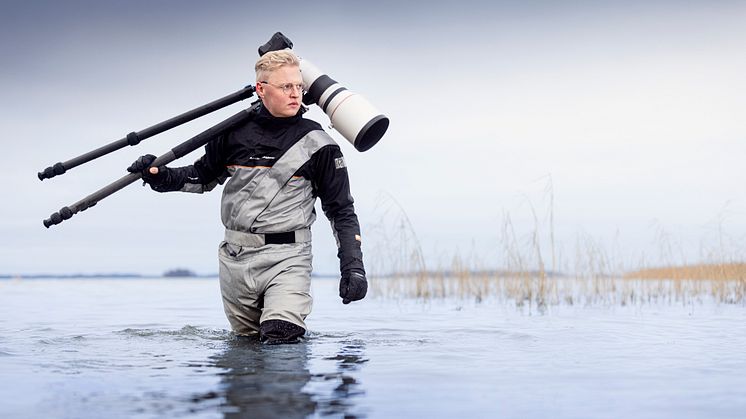 Canon-ambassadören Jonas Classon har fotograferat sångsvanar i tio år, idag släpps hans nya bok "Sångsvan - Tillbaka i ljuset". Foto: Terése Classon Sundh 