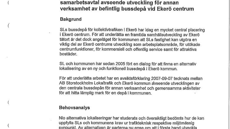 Ett stort steg för Ekerö centrum – SL:s Bussdepå flyttas