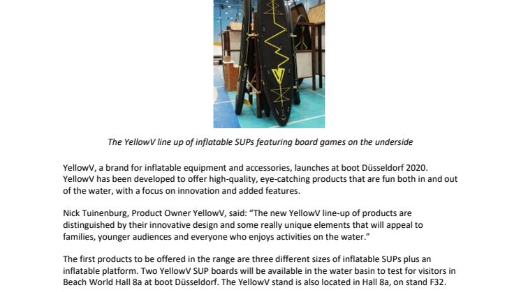 New Brand YellowV Launches at boot Düsseldorf