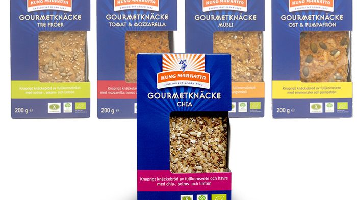 Kung Markattas ekologiska Gourmetknäcken får tillökning – nu lanseras Gourmetknäcke Chia