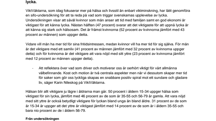 Hälsa mer avgörande för kvinnors lycka än för männens