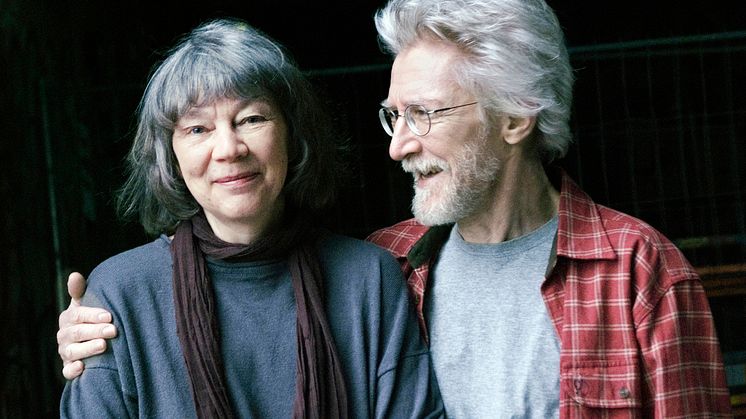 Lena och Olof Landström på Lunds stadsbibliotek 17 april