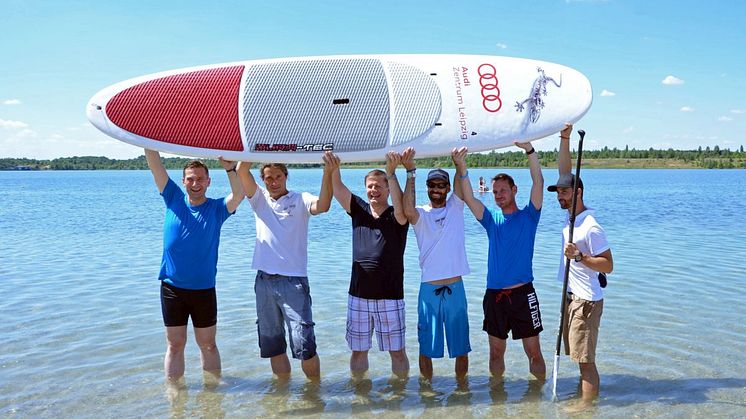 Im Rahmen seiner Sommertour weilten Martin Dulig und seine Delegation auch am Schladitzer See