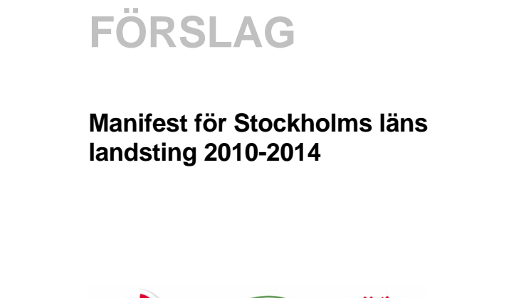 Rödgröna förslag för landstinget 