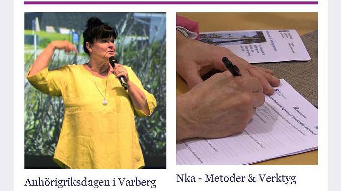 Bland innehållet - Anhörigriksdagen i Varberg och Nka:s Metoder&Verktyg.