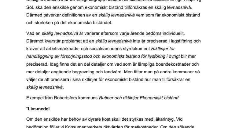 Strama åt det ekonomiska biståndet