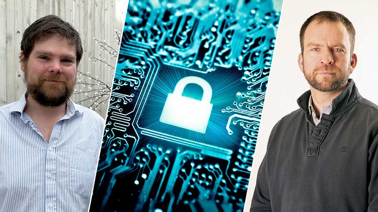 Kim Kargaard og professor Iain Sutherland. Foto Noroff og Shutterstock (midten)