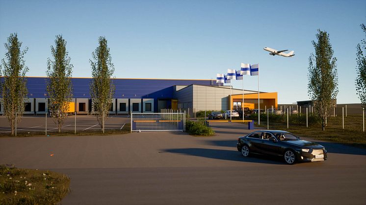 Havainnekuva 3_Dachser_logistiikkakeskus_Tampere-Pirkkala (kuva_Arkkitehtitoimisto Vauhtiviiva Oy)