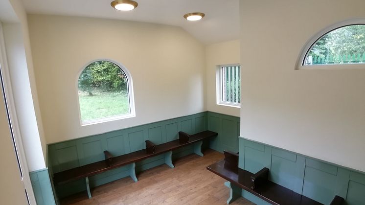 Lingfield waiting room after restoration