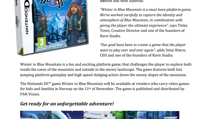 Winter’s most wonderful adventure launches on 11.11.11
