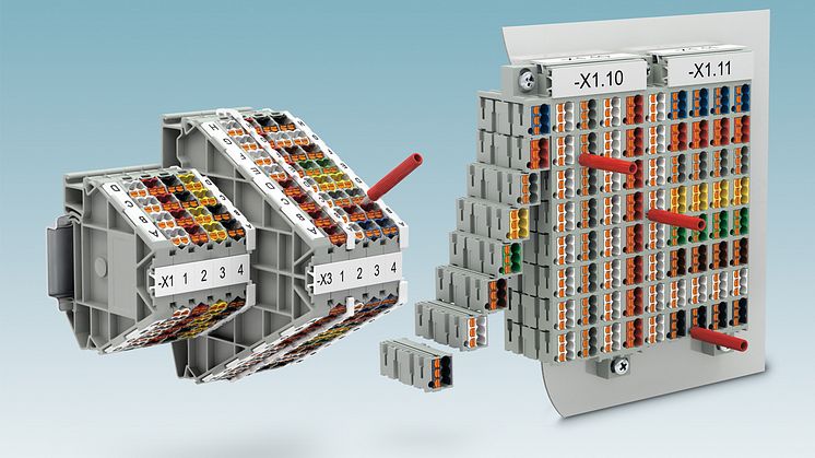 Colour-coded marshalling system with push-in connection technology
