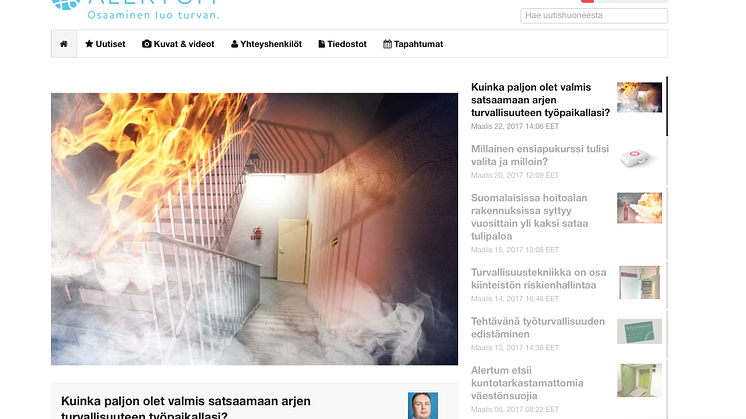 Uutishuoneen upottaminen Alertumin verkkosivuille on tuottanut hyviä tuloksia