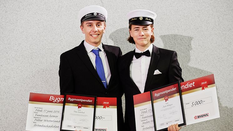 Stolta Stipendiater på Strömbackaskolan i Piteå
